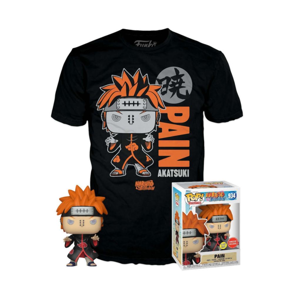 Funko Pop! & Tee (Adult): Naruto Shippuden - Pain (PU/Glows in the Dark) Vinyl Figure and T-Shirt (L)