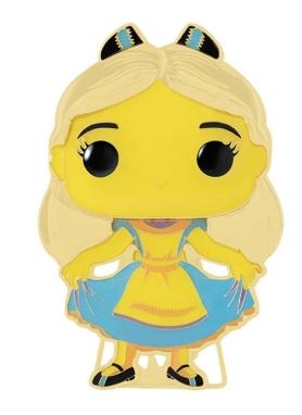 Funko Pop! Pin: Disney Alice - Curtsying Alice (Glows in the Dark) #17 Large Enamel Pin