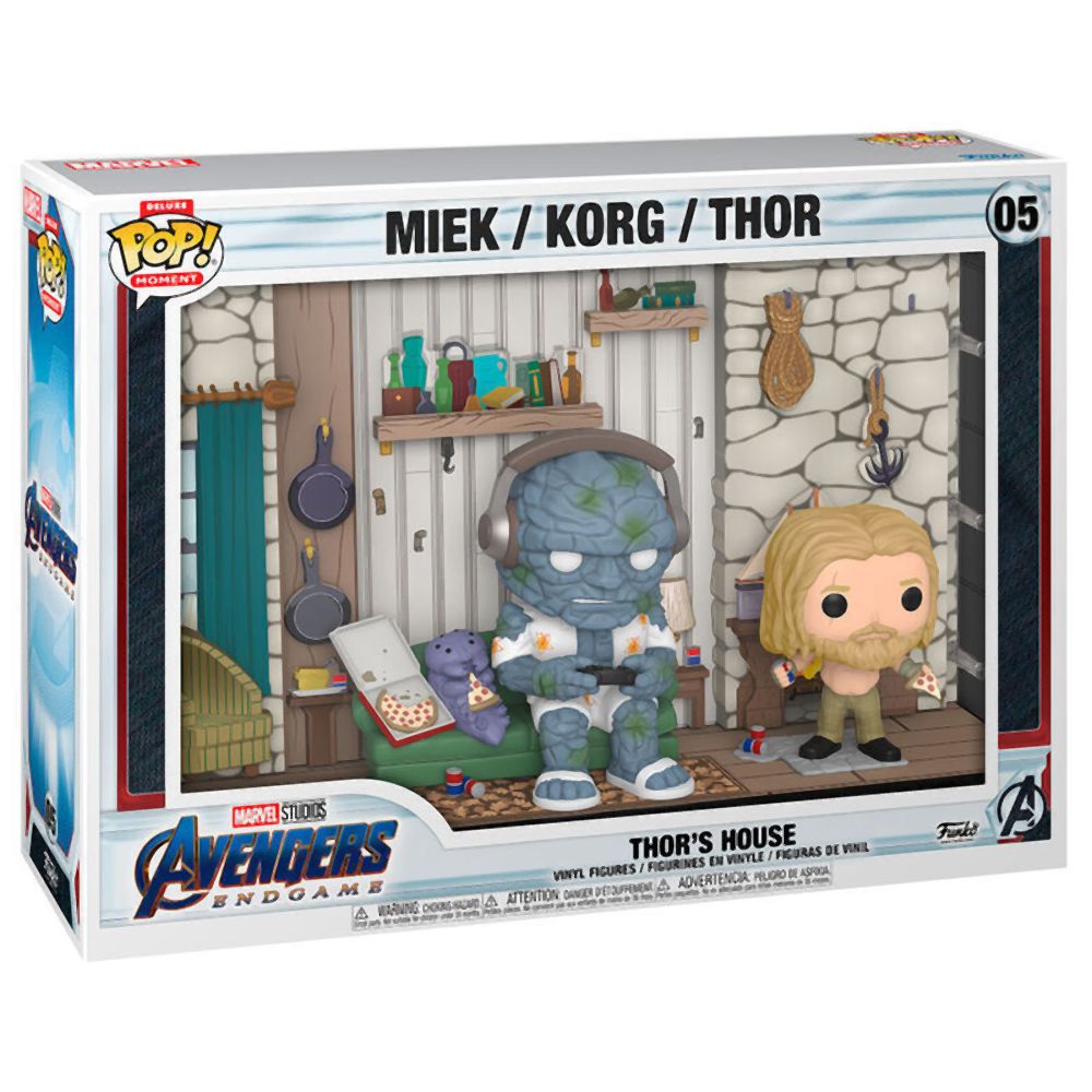 Funko Pop! Moment Deluxe: Marvel Avengers Endgame - Thor’s House (Miek / Korg / Thor) #05 Vinyl Figures