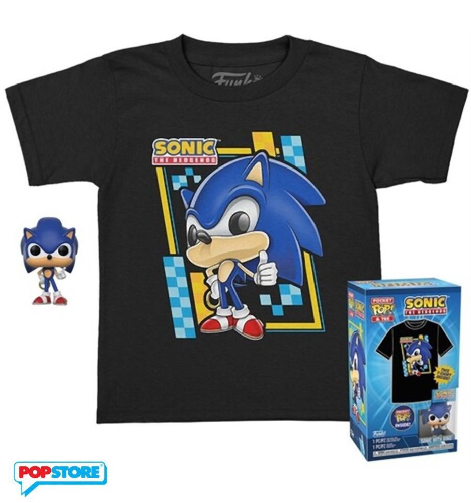 Funko Pocket Pop! & Tee (Child): Sonic The Hedgehog - Sonic Vinyl Figure & T-Shirt (S)