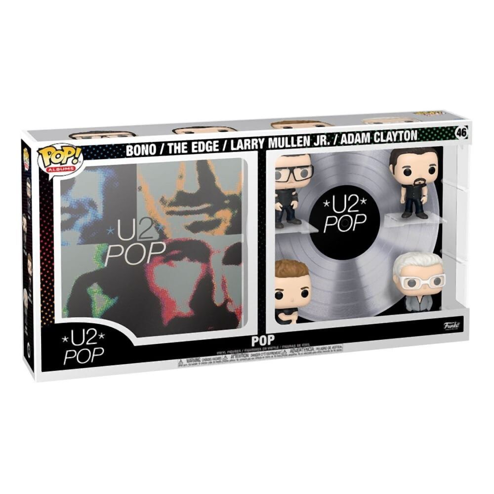 Funko Pop! Albums Deluxe: U2 Pop - Bono / The Edge / Larry Mullen Jr. / Adam Clayton #46 Vinyl Figures