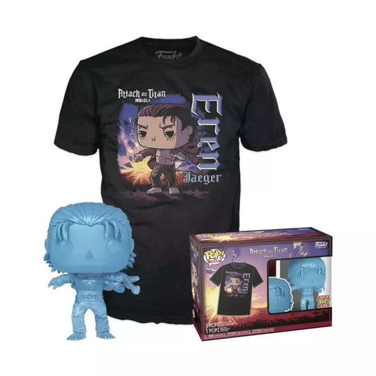 Funko Pop! & Tee (Adult): Attack on Titan Final Season - Eren Jaeger (with Marks) Vinyl Figure and T-Shirt (XL)