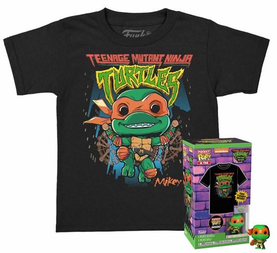 Funko Pocket Pop! & Tee (Child): Teenage Mutant Ninja Turtles Mutant Mayhem - Michelangelo Vinyl Figure and T-Shirt (M)