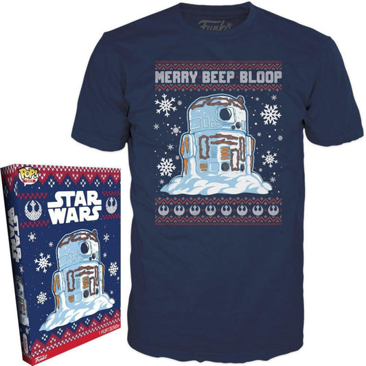 Funko Boxed Tees: Disney Star Wars Holiday - R2-D2 Snowman (M)