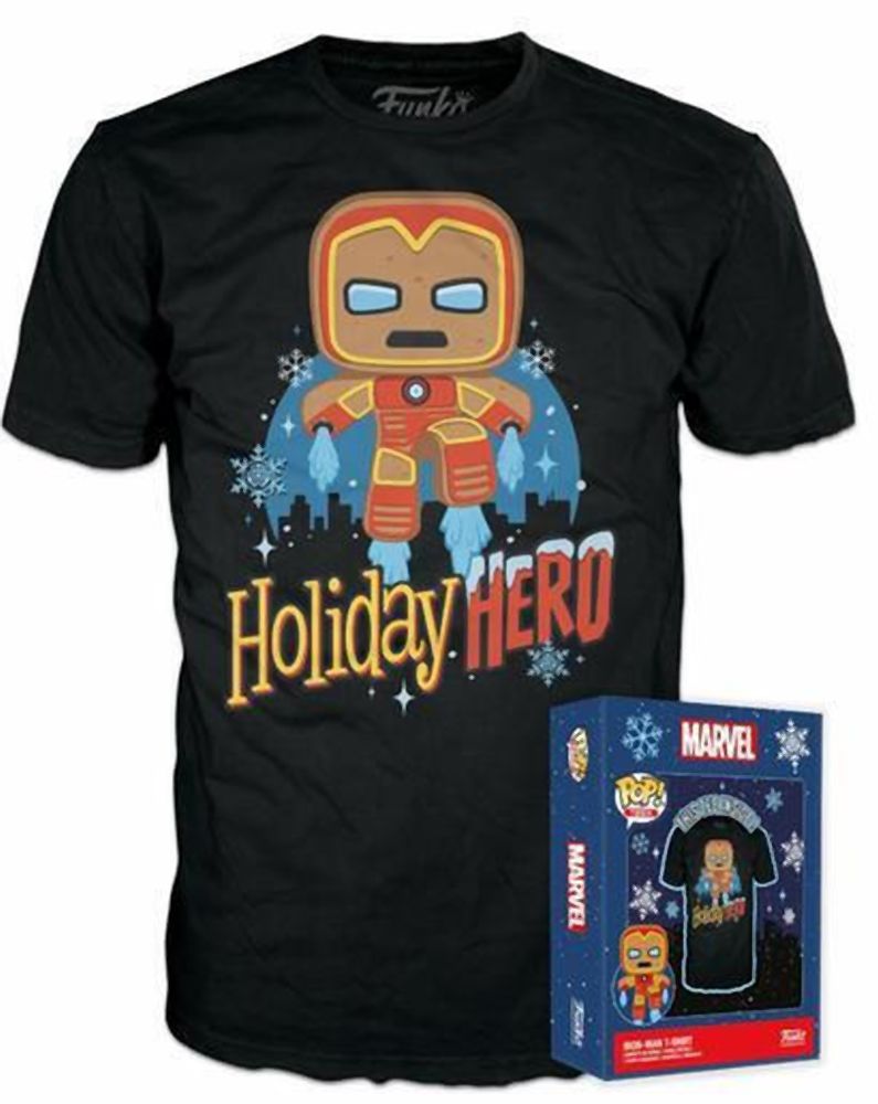 Funko Boxed Tee: Marvel - Gingerbread Iron Man (L)