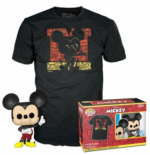 Funko Pop! & Tees (Adult): Disney - Mickey Mouse (Diamond Collection) (Special Edition) Vinyl Figure & T-Shirt (M)