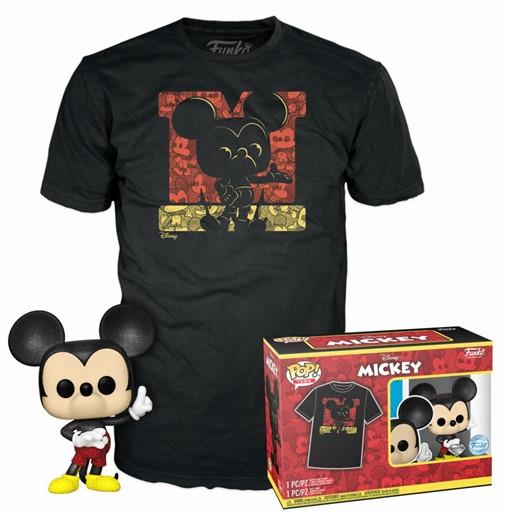 Funko Pop! & Tees (Adult): Disney - Mickey Mouse (Diamond Collection) (Special Edition) Vinyl Figure & T-Shirt (L)