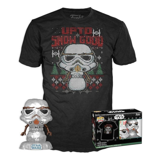 Funko Pop! & Tee (Adult): Star Wars - Holiday Stormtrooper (Metallic) Vinyl Figure & T-Shirt (S)