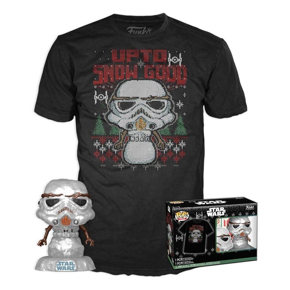 Funko Pop! & Tee (Adult): Star Wars - Holiday Stormtrooper (Metallic) Vinyl Figure & T-Shirt (M)