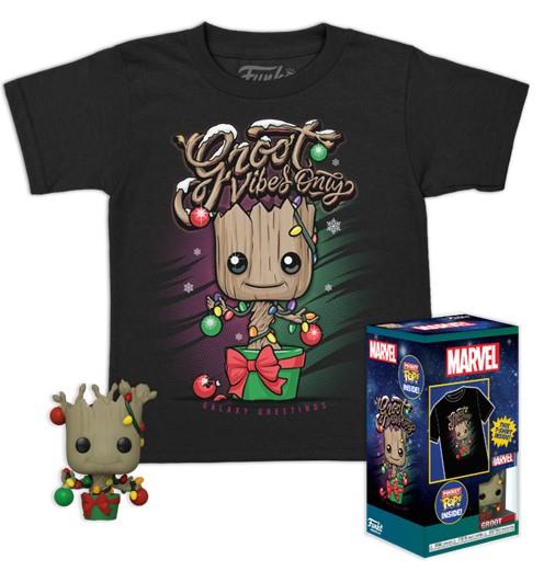 Funko Pocket Pop! & Tee (Child): Guardians of the Galaxy - Holiday Groot Vinyl Figure & T-Shirt (S)