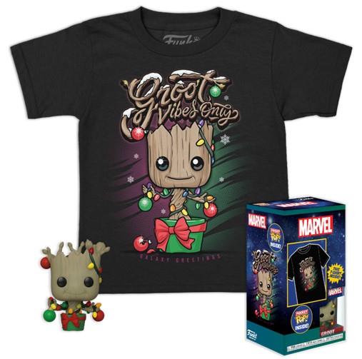 Funko Pocket Pop! & Tee (Child): Guardians of the Galaxy - Holiday Groot Vinyl Figure & T-Shirt (M)