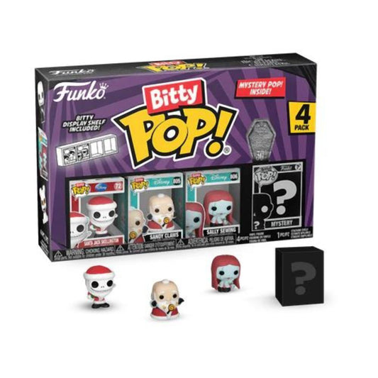 Funko Bitty Pop! 4-Pack: Disney The Nightmare Before Christmas 30th - Santa Jack Skellington Vinyl Figures