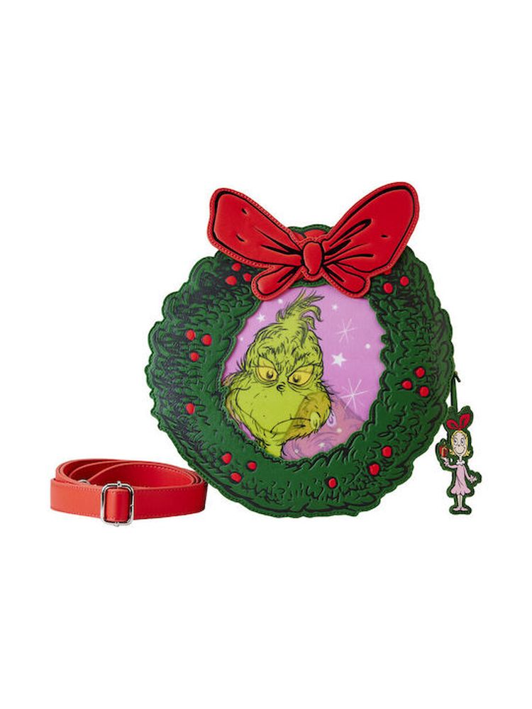 Loungefly Dr Seuss: Grinch - Christmas Wreath Figural Crossbody (DSSTB0011)