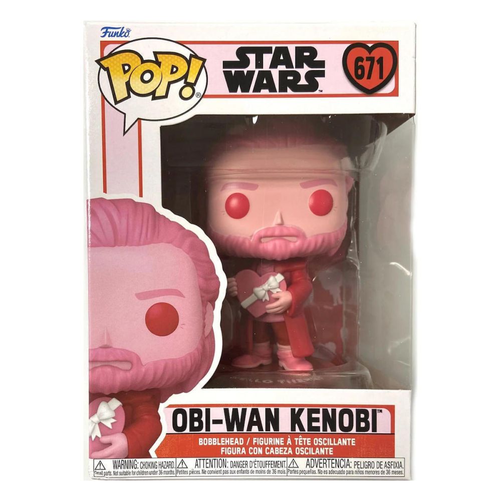 Funko Pop! Disney Star Wars: Valentines S4 - Obi-Wan Kenobi #671 Bobble-Head Vinyl Figure