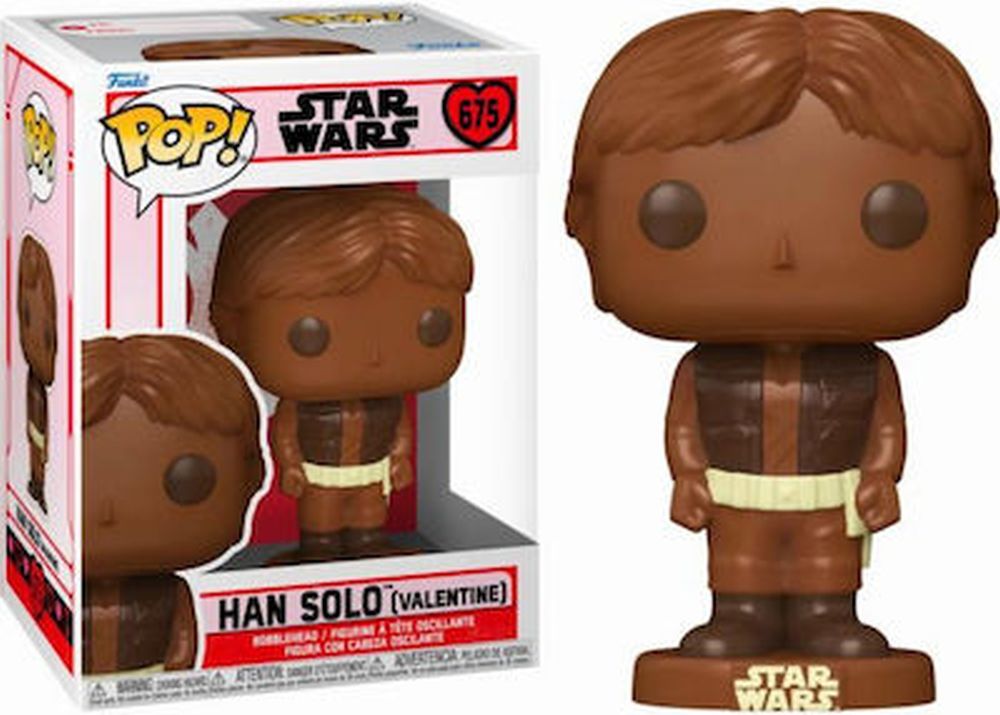 Funko Pop! Disney: Star Wars Valentine's Day 2024 - Han Solo (Valentine Chocolate) #675 Bobble-Head Vinyl Figure