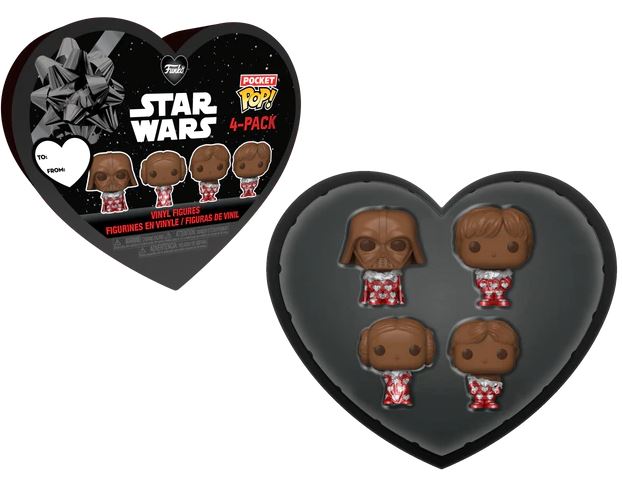 Funko Pocket Pop! 4-Pack: Disney Star Wars - Chocolate Valentine's Box Vinyl Figures