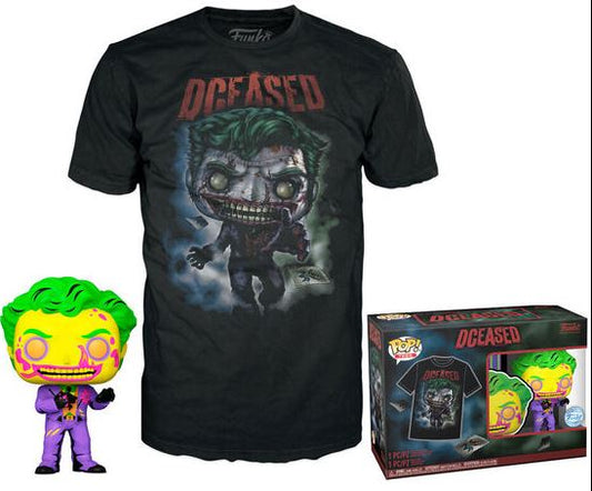 Funko Pop! & Tee (Adult): Comic Cover DC - The Joker (Blacklight) (Special Edition) Vinyl Figure & T-Shirt (S)