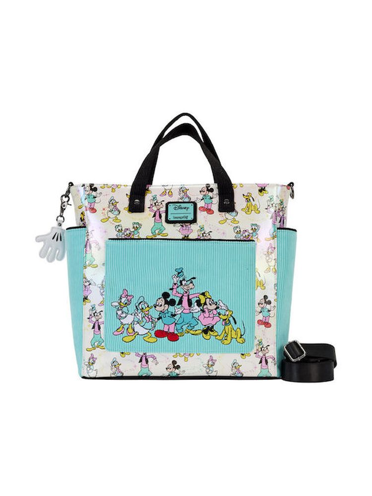 Loungefly Disney 100th: Mickey & Friends Classic AOP Convertible Tote Bag (WDTB2889)