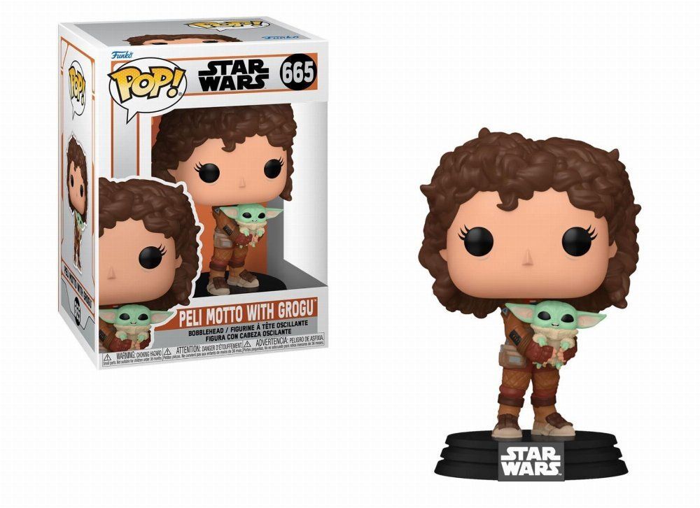 Funko Pop! Disney Star Wars: The Mandalorian - Peli Motto with Grogu #665 Bobble-Head Vinyl Figure