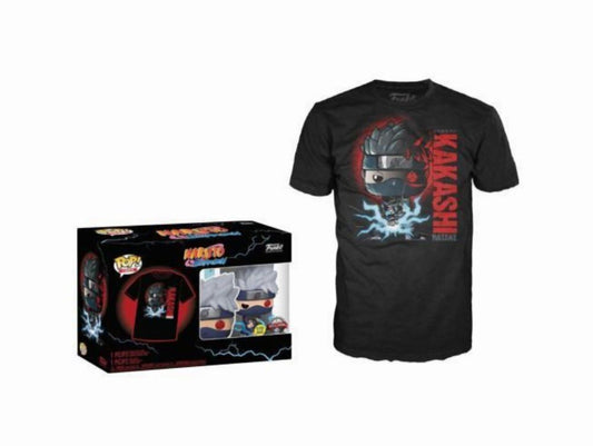 Funko Pop! & Tee (Adult): Naruto Shippuden - Kakashi (Glows in the Dark) (Special Edition) Vinyl Figure & T-Shirt (M)