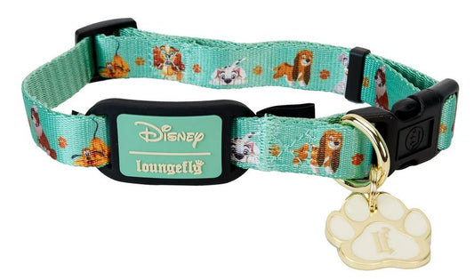 Loungefly Pets Disney: I Heart Disney Dogs - I Heart Dogs Aop Dog Collar (S) (WDPDC0003S)