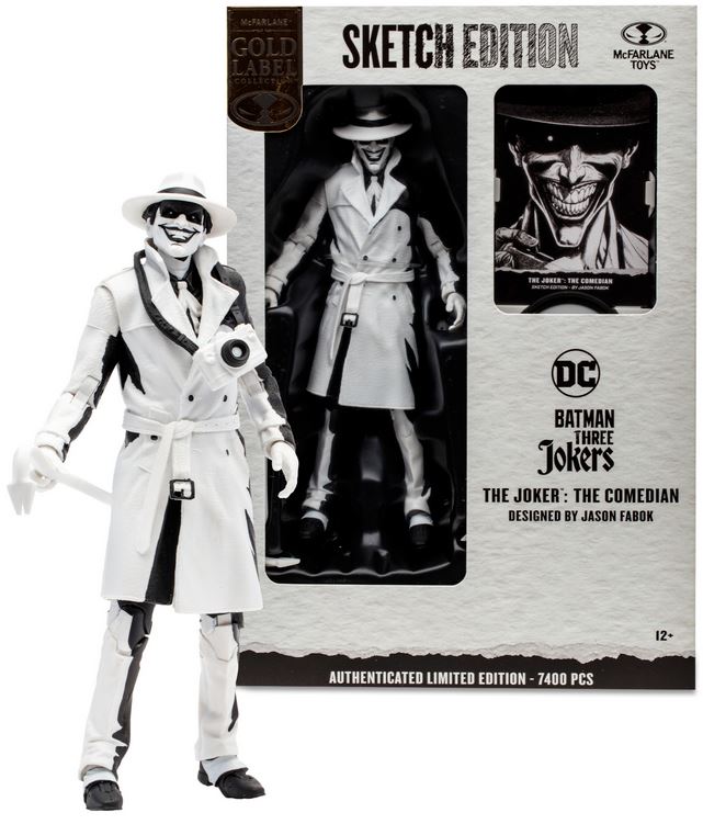 McFarlane DC Multiverse: Gold Label Collection Batman Three Jokers - Joker The Comedian (Sketch Edition) Action Figure (18cm)