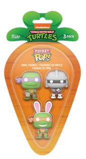 Funko 3-Pack Carrot Pocket Pop!: Teenage Mutant Ninja Turtles - Donatello/Michelangelo/Shredder Vinyl Figures