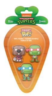 Funko 3-Pack Carrot Pocket Pop!: Teenage Mutant Ninja Turtles - Leonardo/Raphael/Splinter Vinyl Figures