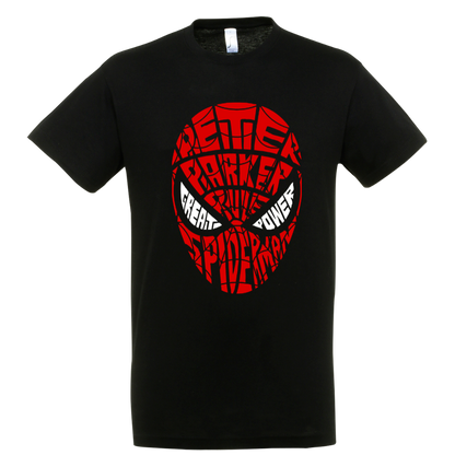 T-shirt με ψηφιδωτή σταμπα Typograhy Spiderman