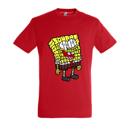 T-shirt με ψηφιδωτή σταμπα Typograhy Spongebob