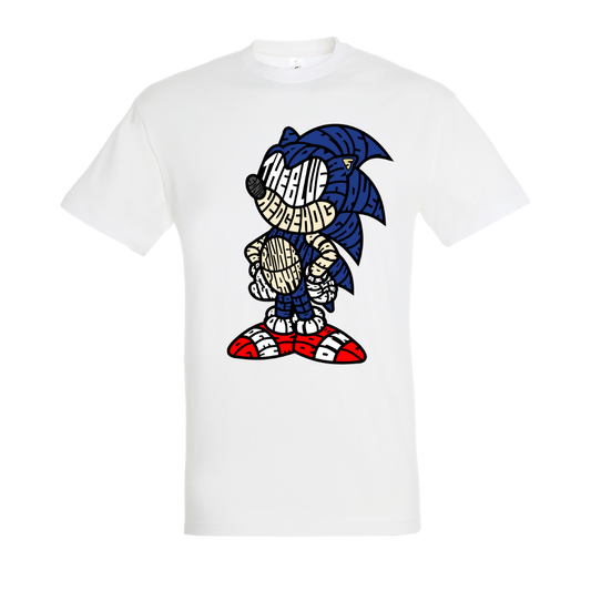 T-shirt με ψηφιδωτή σταμπα Typograhy Sonic