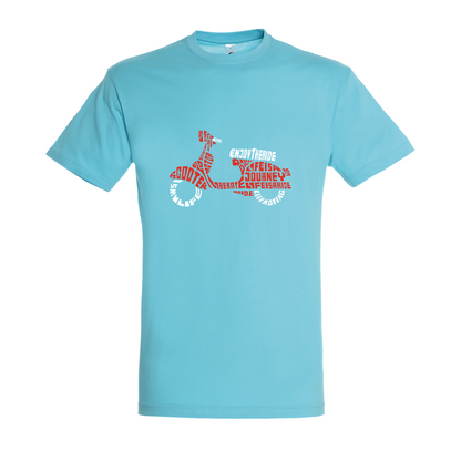 T-shirt με ψηφιδωτή σταμπα Typograhy Enjoy The ride