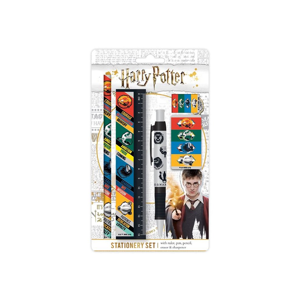 @Harry Potter 5pc Stationery Set Houses Σχολίκο Σέτ