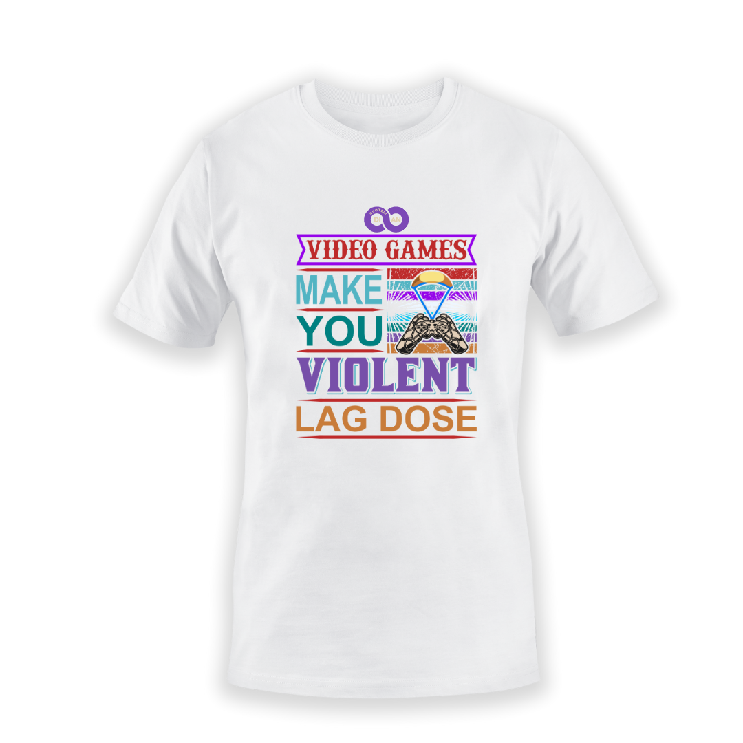 Τ-shirt  Gaming Don’t make me violent Lag does