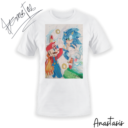 Τ-shirt  By Anastasis sonic vs mario