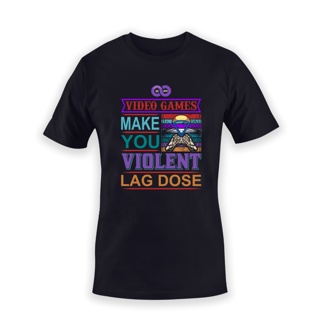 Τ-shirt  Gaming Don’t make me violent Lag does