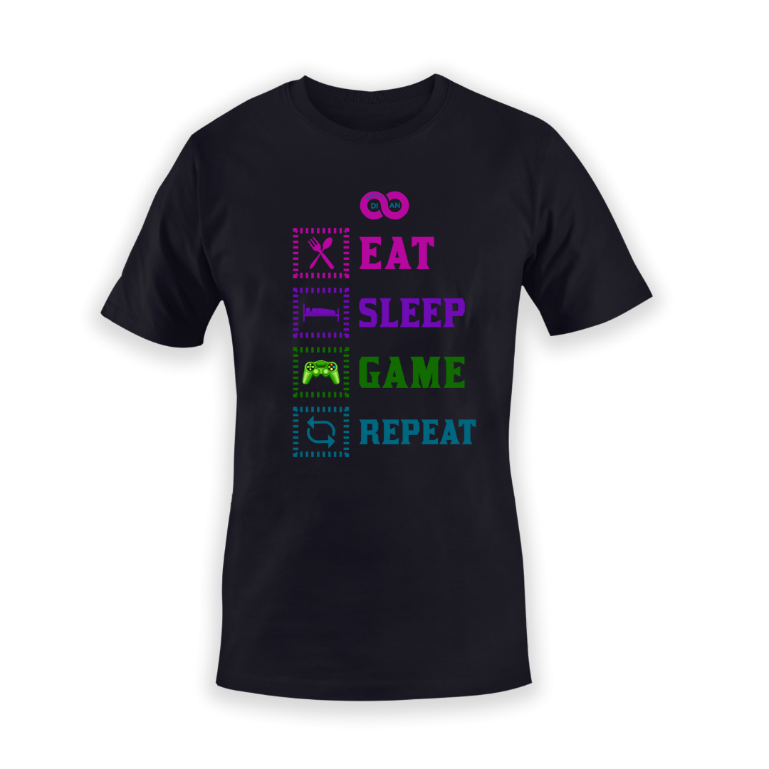 Τ-shirt  Gaming Eat Sleep Game Repeat