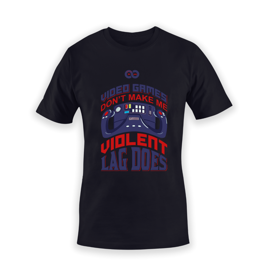 Τ-shirt  Gaming Don’t make me violent Lag does