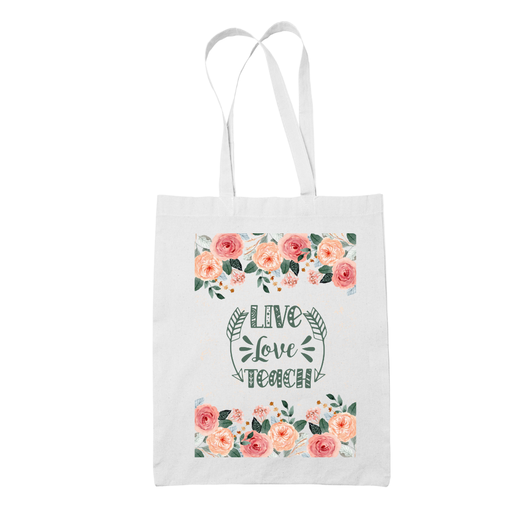 Tote bag τσάντα λευκή για δασκάλες "So Long School Hello Summer"