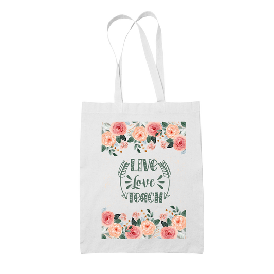 Tote bag τσάντα λευκή για δασκάλες "So Long School Hello Summer"