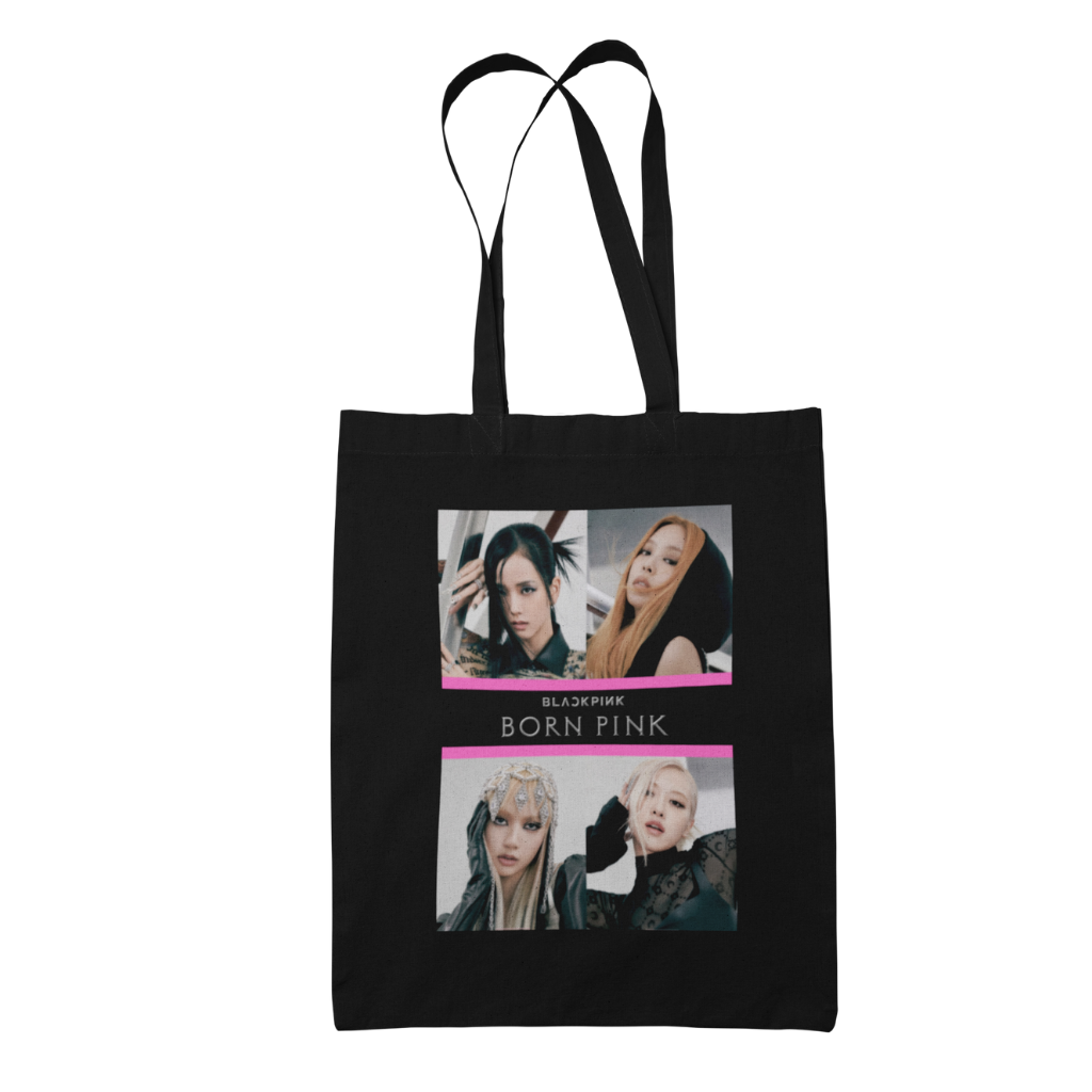 Black Pink Born Pink Tote bag τσάντα πάνινη βαμβακερή