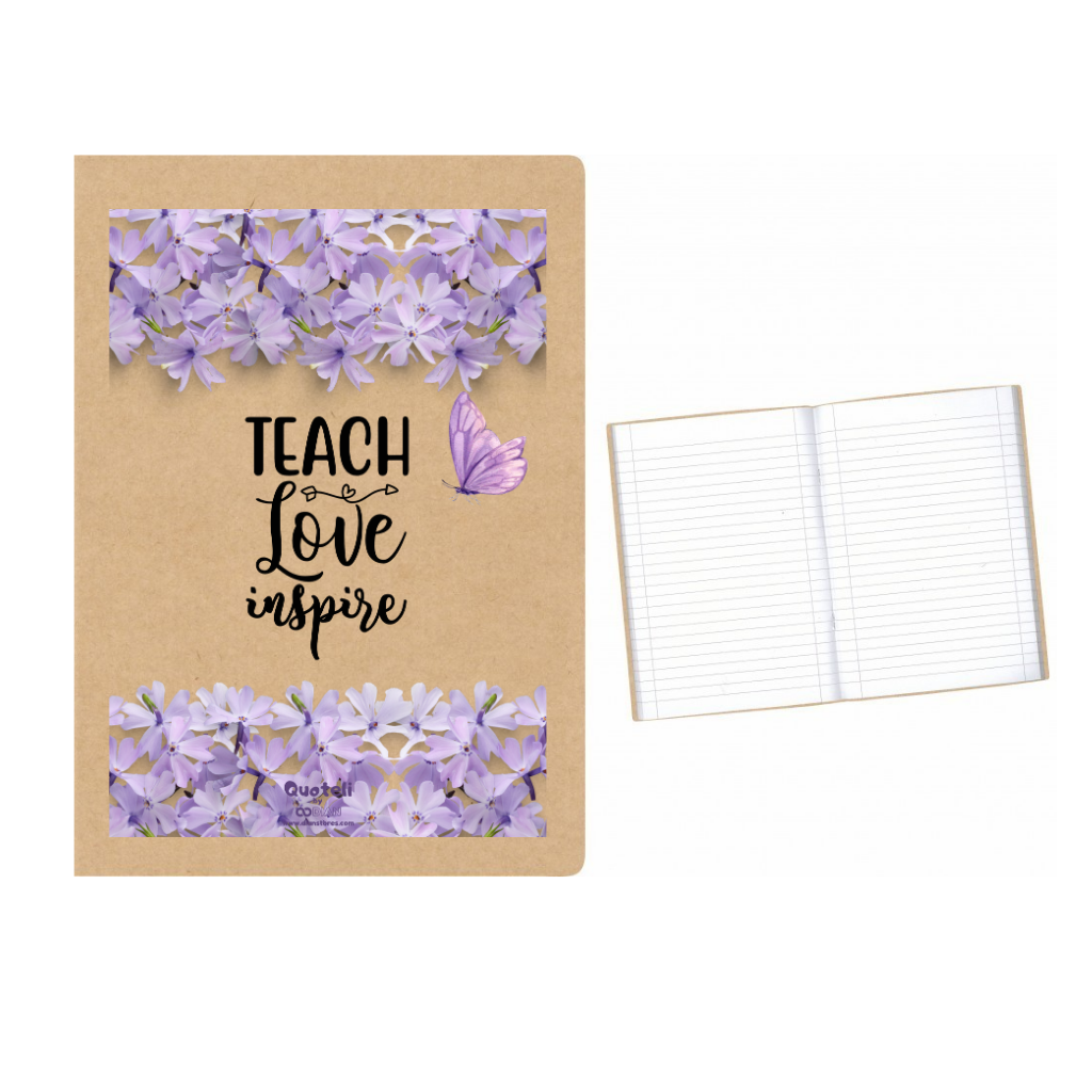 Τετράδιο απλό για δασκάλες "Teach Love Inspire"