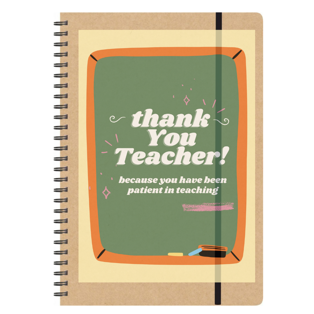 Τετράδιο σπιράλ για δασκάλες "Thank you teacher"