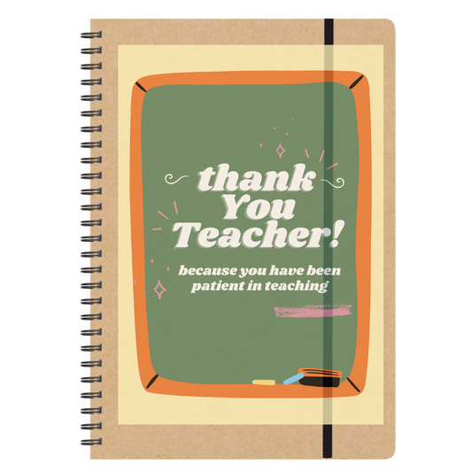 Τετράδιο σπιράλ για δασκάλες "Thank you teacher"