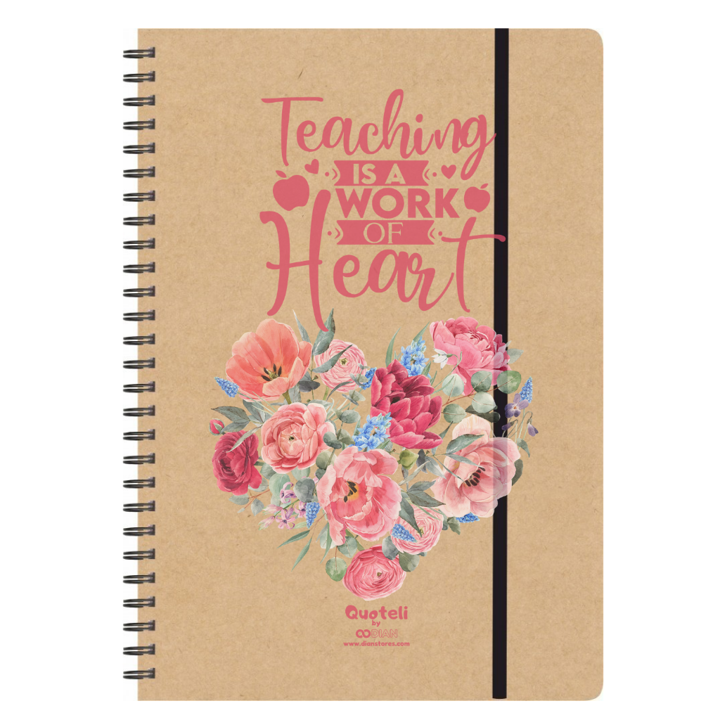 Στάμπα για δασκάλες "Teaching is a work of Heart Floral" σε προϊον της επιλογής σας (505-20111)