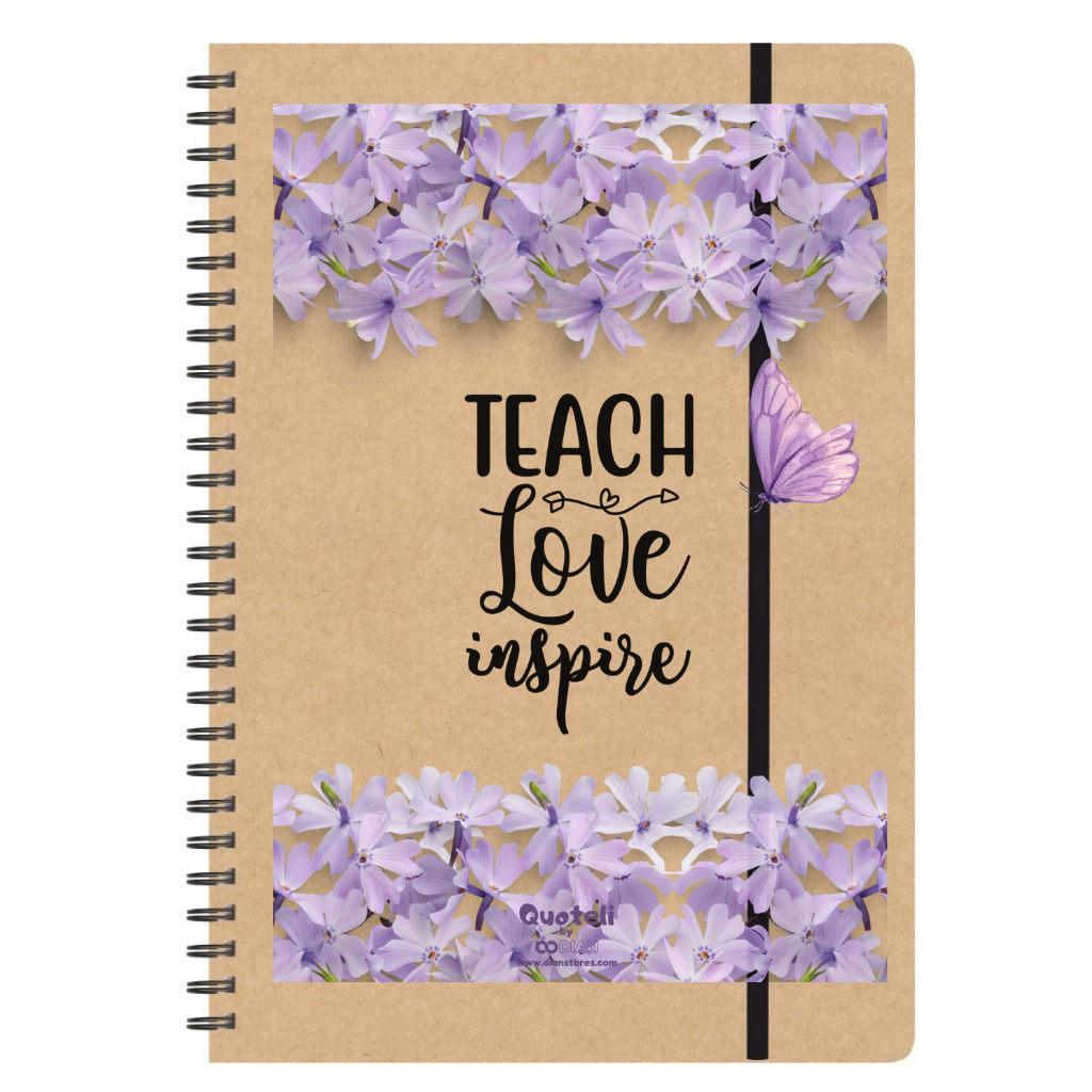 Τετράδιο σπιράλ για δασκάλες "Teach Love Inspire"