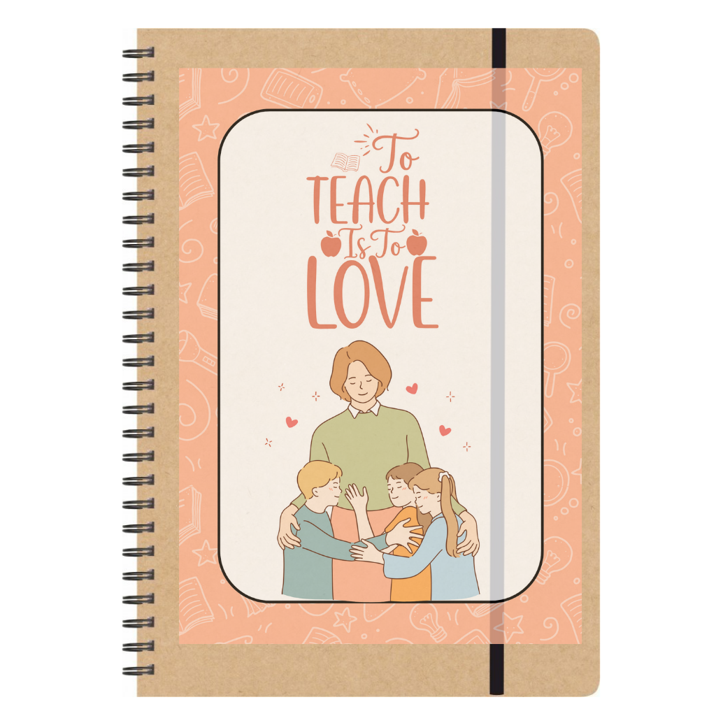 Τετράδιο σπιράλ για δασκάλες "To teach is to love"