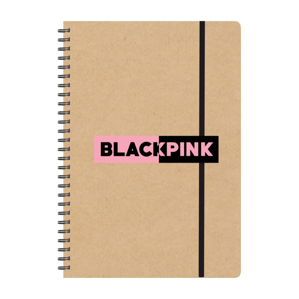 Black Pink Logo Τετράδιο σπιράλ