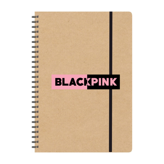 Black Pink Logo Τετράδιο σπιράλ