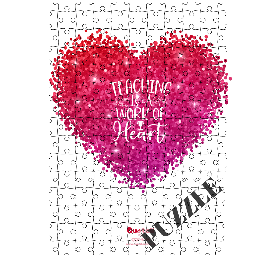 Στάμπα για δασκάλες "Teaching is a work of Heart" σε προϊον της επιλογής σας (505-20110)